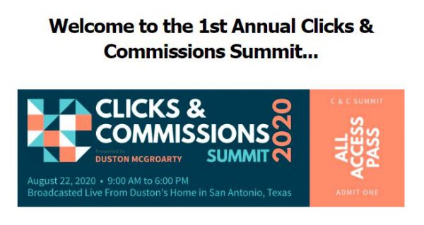 Duston Mc Groarty - Clicks & Commissions Summit 2020 Download