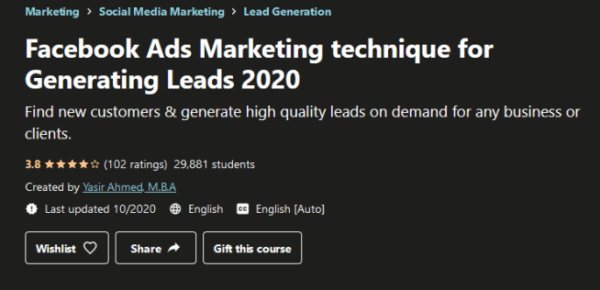 Facebook Ads Marketing Technique For Generating Leads 2020