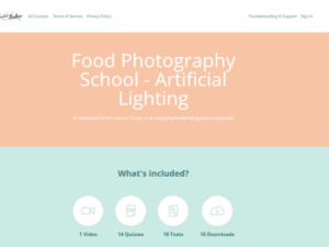 Food Photography School – Artificial Lighting Course
