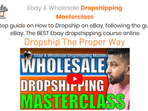 Sarwar Uddin – Ebay Wholesale Dropshipping Masterclass