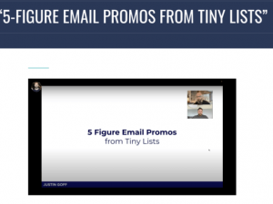Justin Goff – 5-Figure Email Promos From Tiny Lists Download